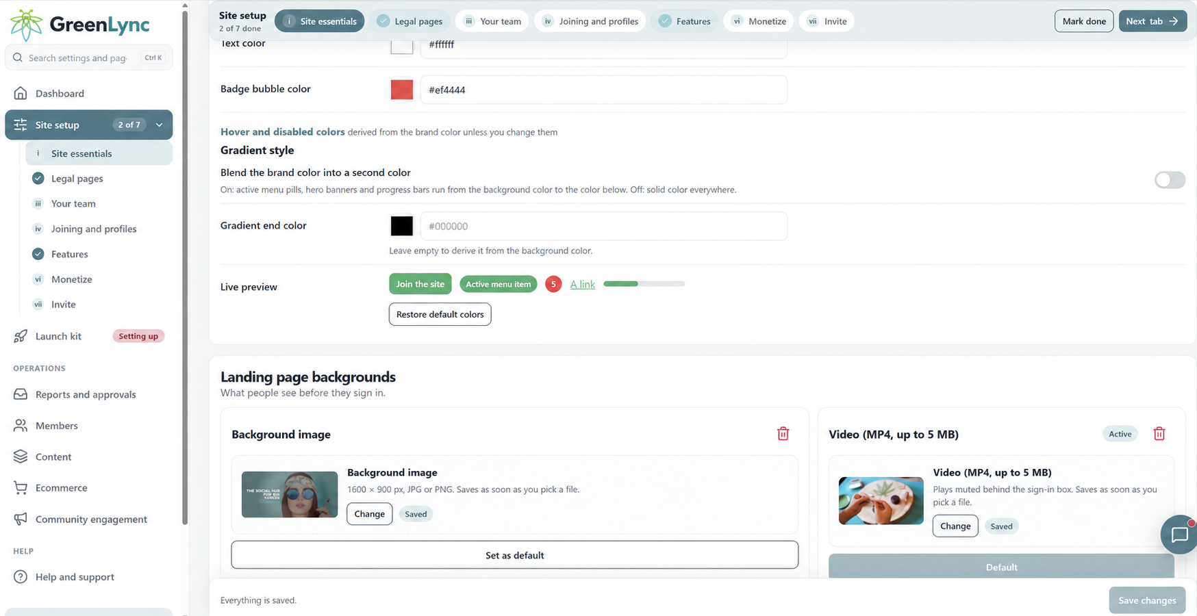 Site branding